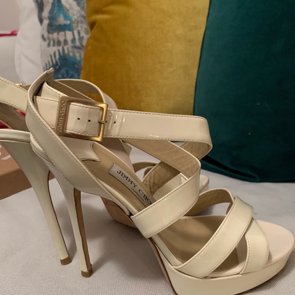 Jimmy Choo sandals off white. Gently used.